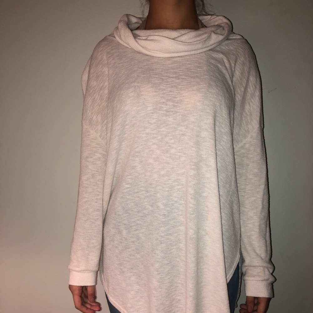 Light pink cowl neck sweater